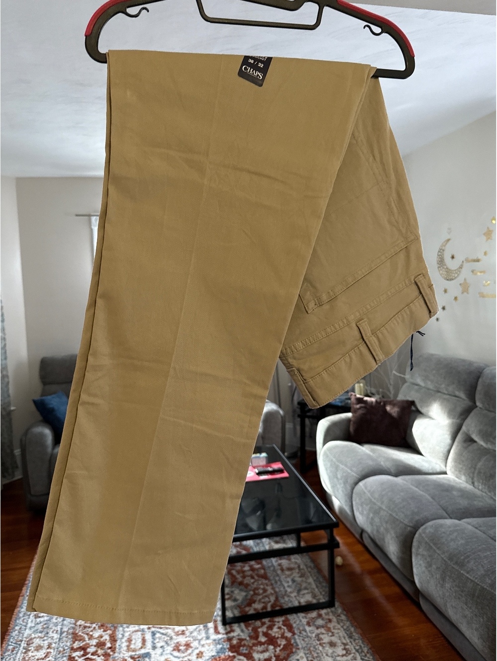 Chaps Men's Straight Khaki Pants, Size 38x32, New with Tag - Picture 2 of 5